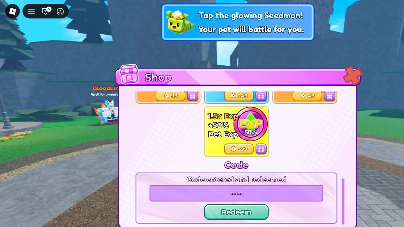 Blox Monsters Codes