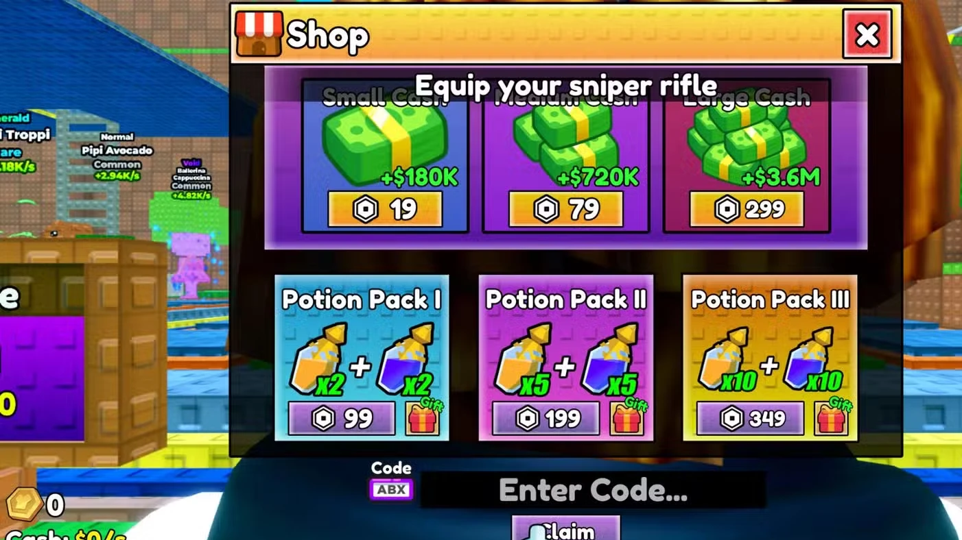 Brainrot Sniper Codes