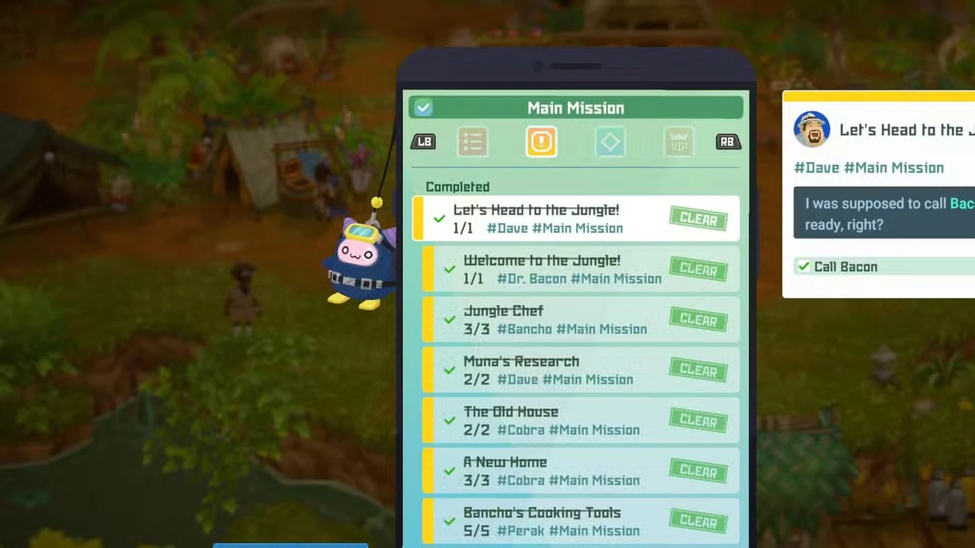 Dave the Diver In the Jungle Chapter and Mission List
