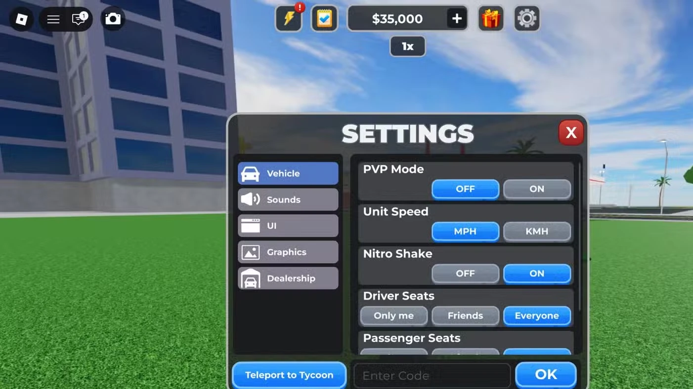 Dealership Tycoon Codes