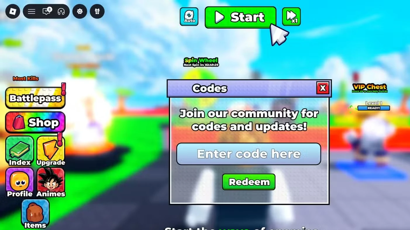 Defend ur Base with Anime Codes