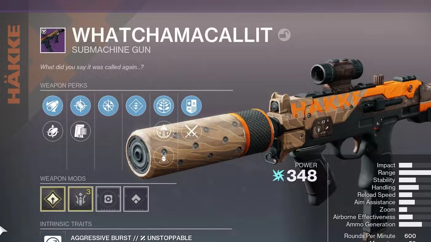 Destiny 2: Whatchamacallit SMG Farm & God Rolls Guide