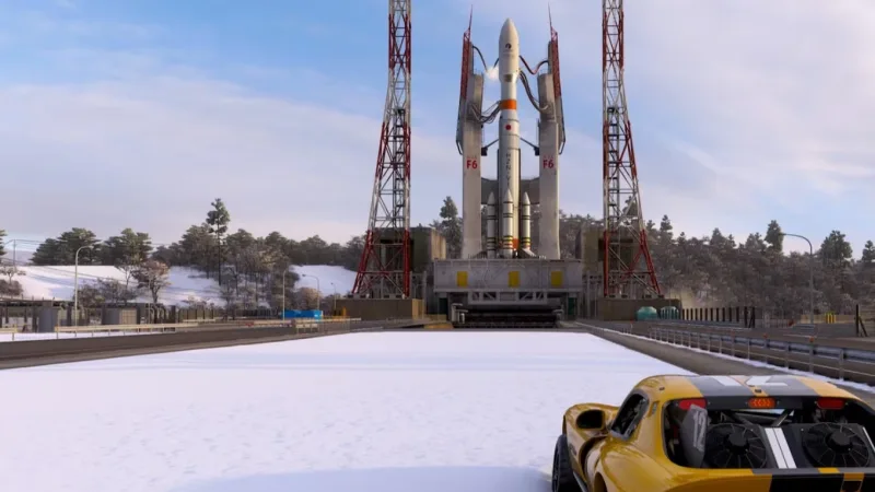 Localização do foguete do desafio AstroToy em FH6