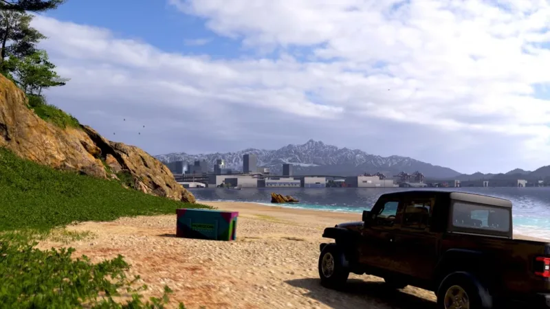 Localização do baú em Nangan em Forza Horizon 6