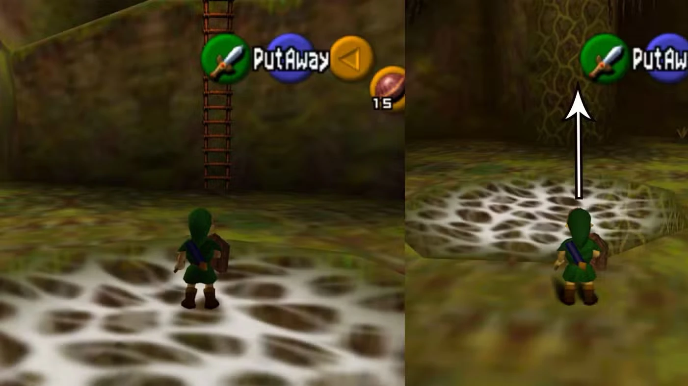 Great Deku Tree walkthrough in Zelda: Ocarina of Time