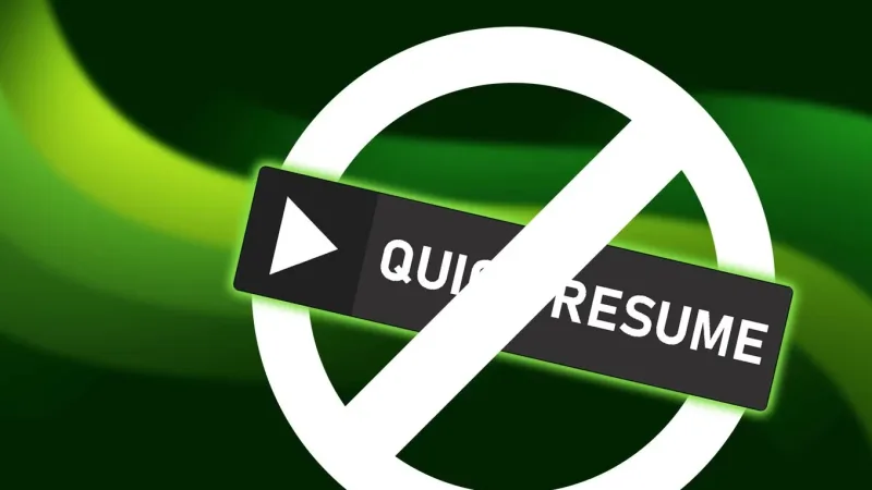 Desative o Quick Resume no Xbox Series X|S