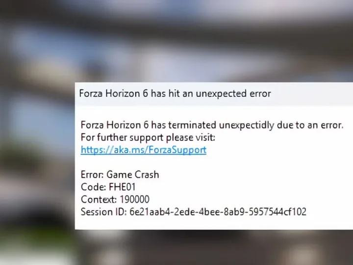 Soluções para o erro FHE01 em Forza Horizon 6