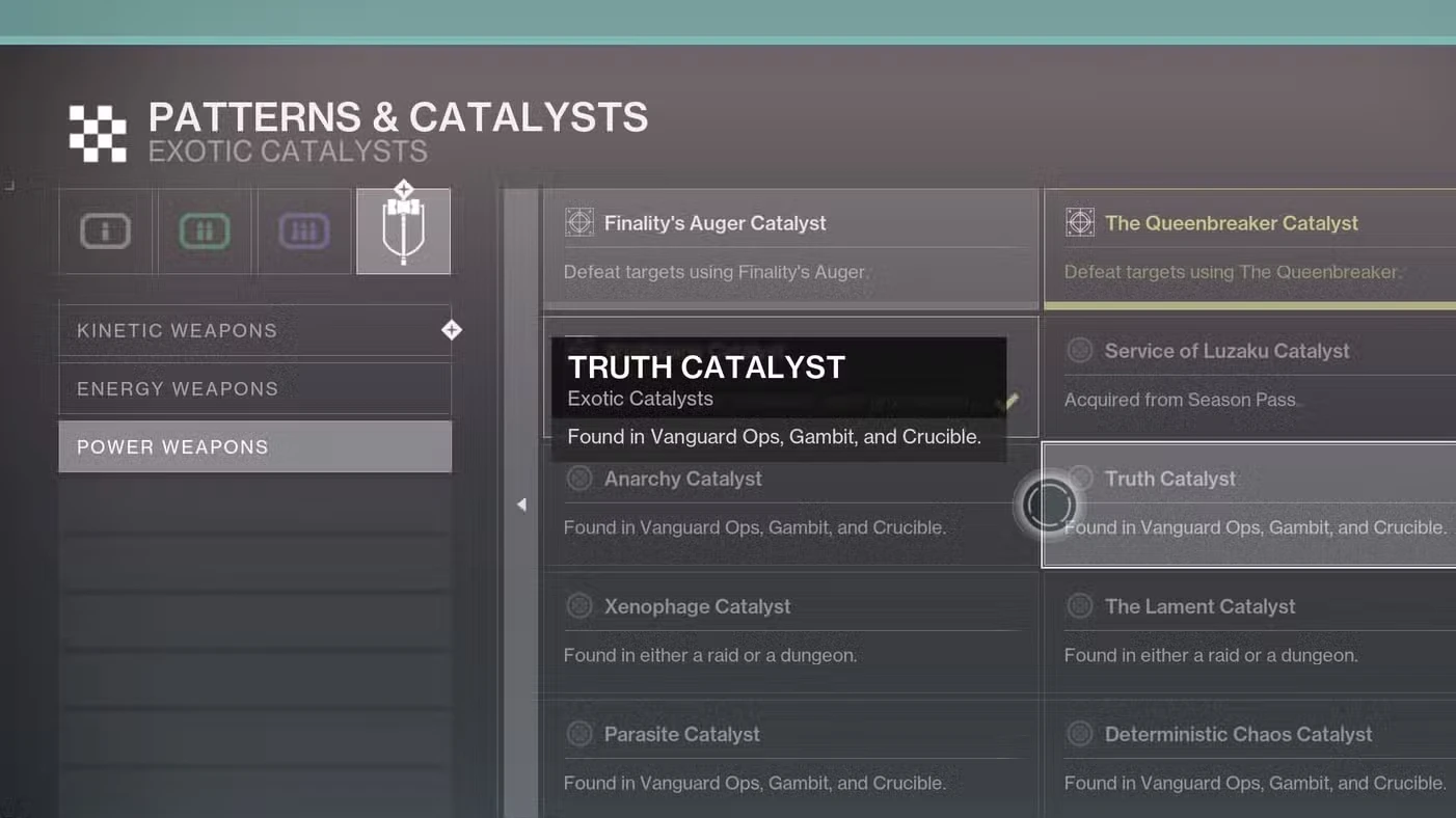 How to Get Truth & Catalyst in Destiny 2