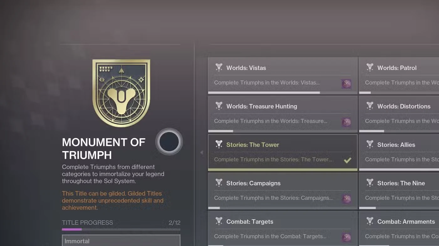 Immortal Title Guide in Destiny 2