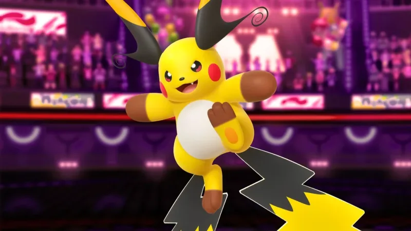 Montagem de Mega Raichu X em Pokemon Champions