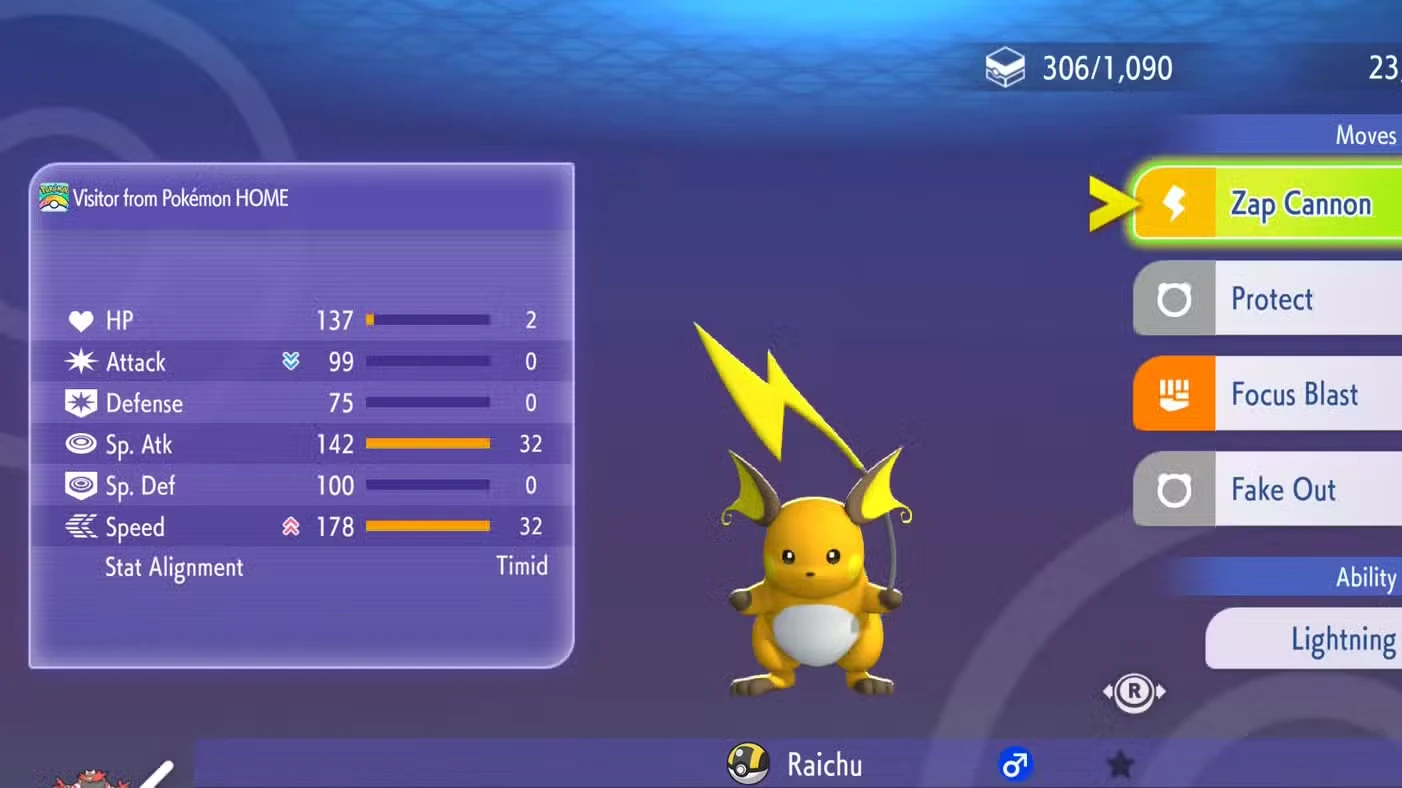 Mega Raichu Y Build in Pokemon Champions