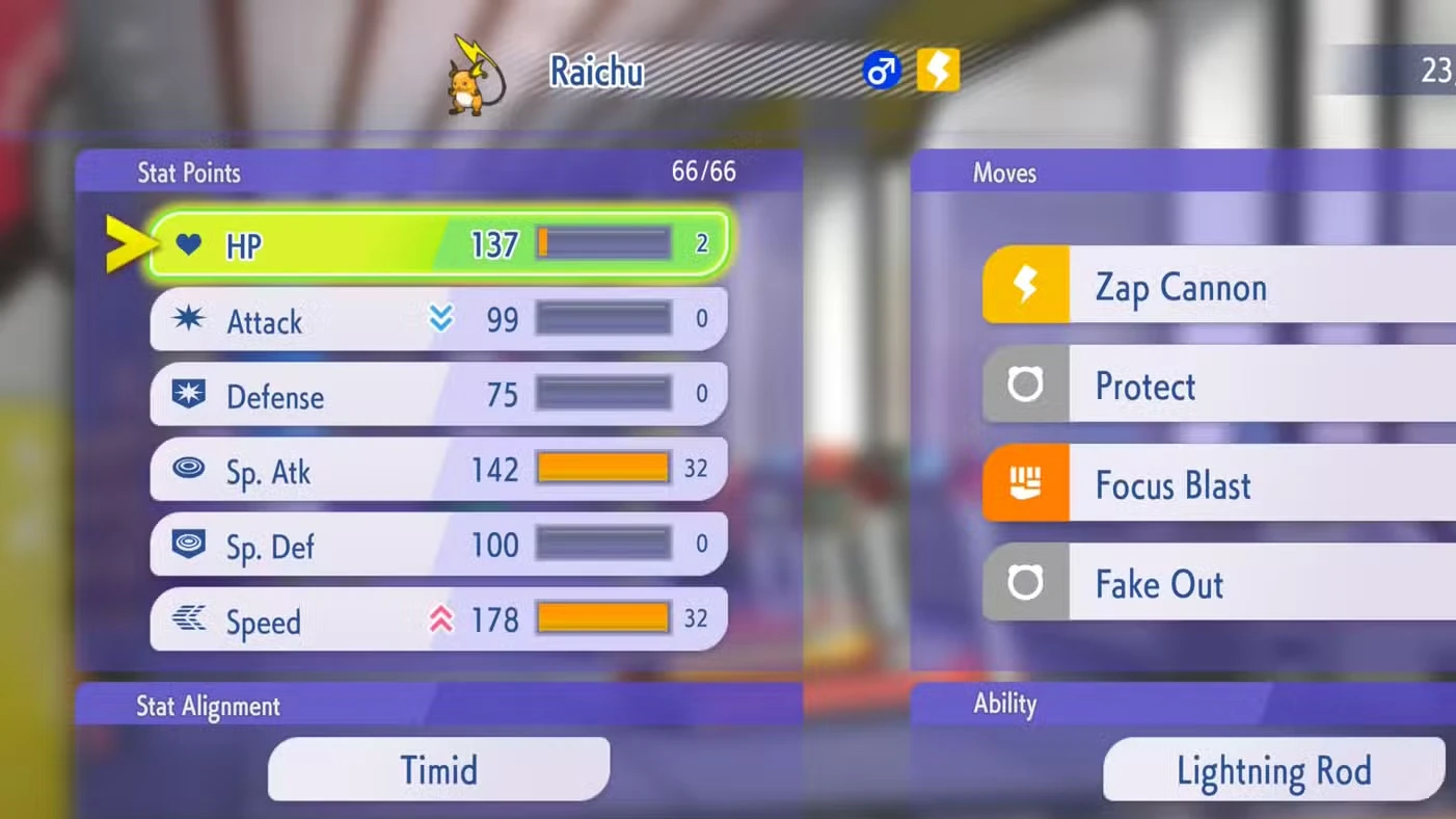 Mega Raichu Y Build in Pokemon Champions