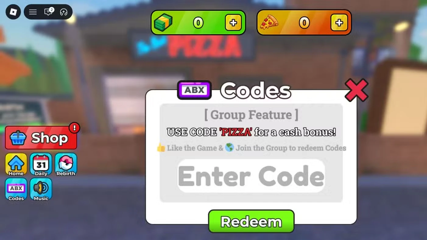 Own a Pizza Tycoon Codes