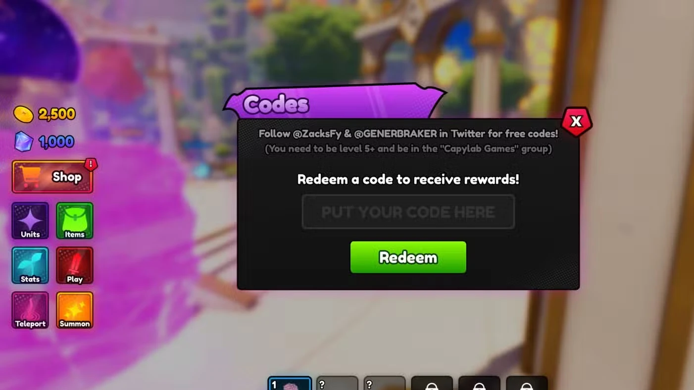 Roblox Anime Rift Tower Defense Codes