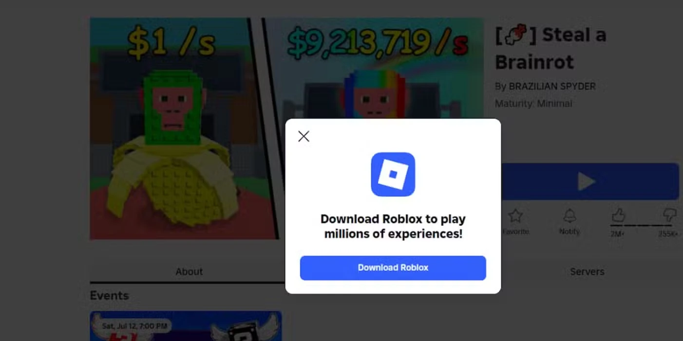 Roblox Steal A Brainrot Private Server Links