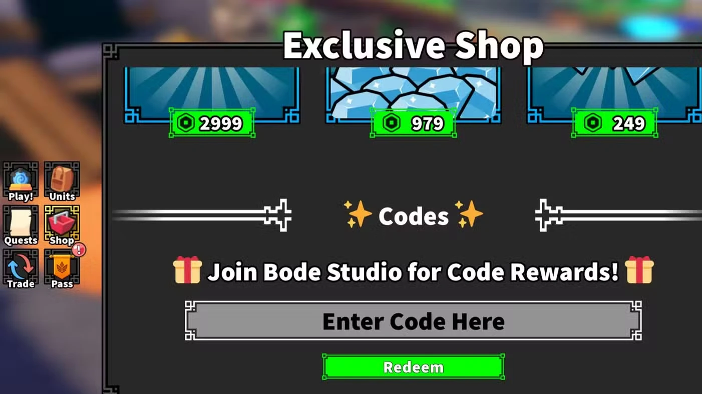 Unit Wars Codes