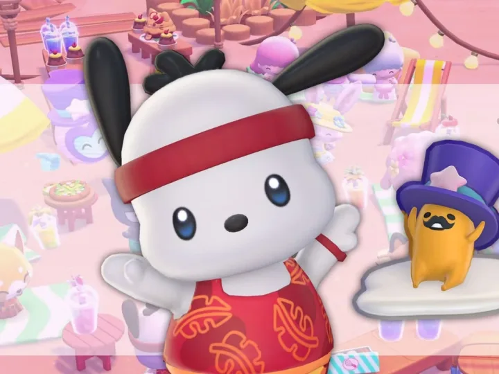 Localização do Tophat Gudetama nesta semana em Hello Kitty Island Adventure