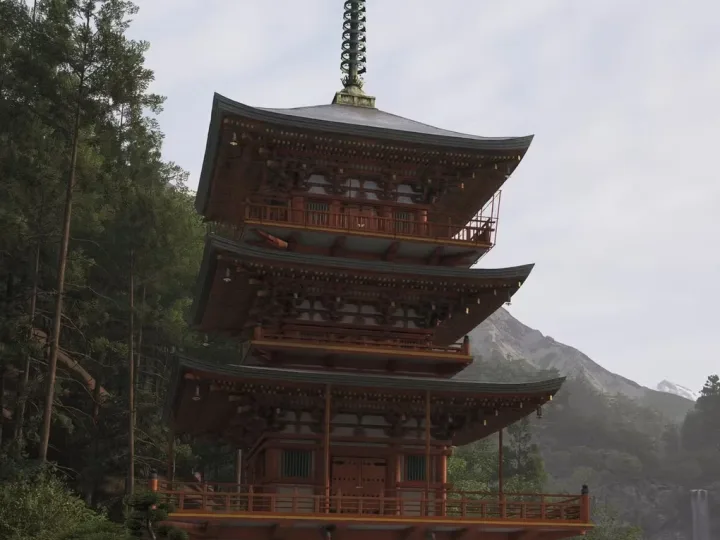 Onde fica o Templo de Nachi Falls em Forza Horizon 6