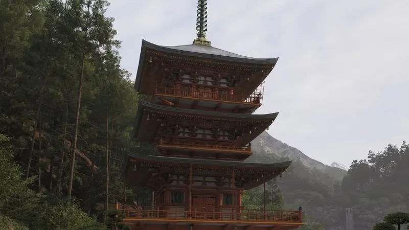 Onde fica o Templo de Nachi Falls em Forza Horizon 6