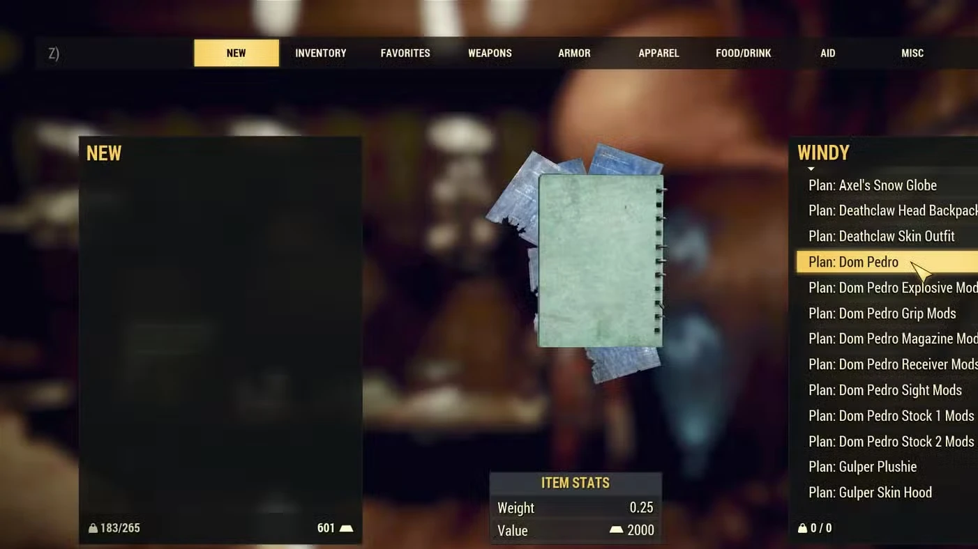 Where to Get Dom Pedro in Fallout 76