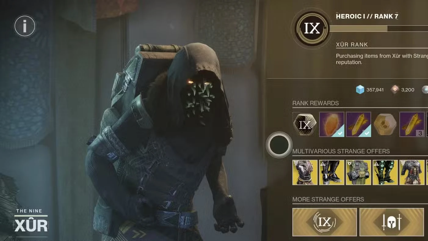 Xur Location in Destiny 2