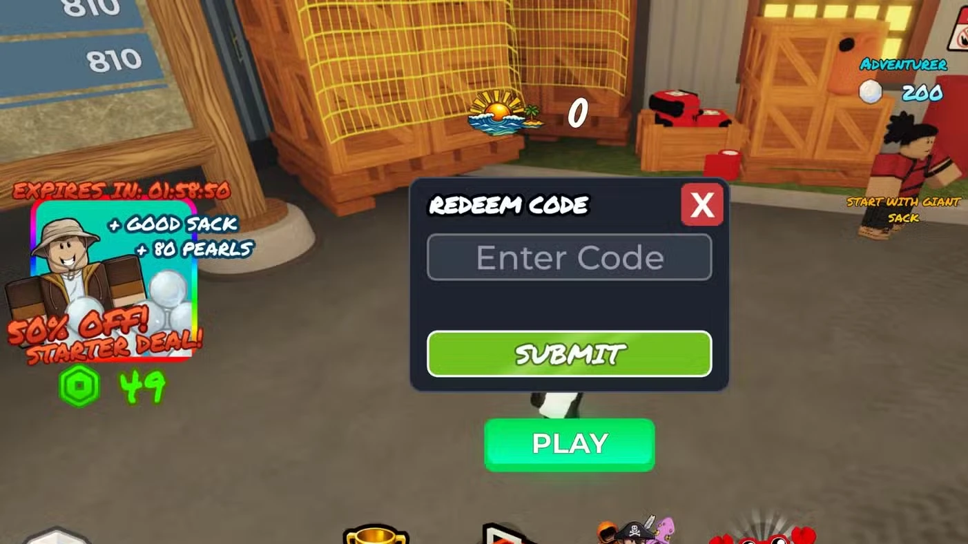 100 Days At Sea Codes