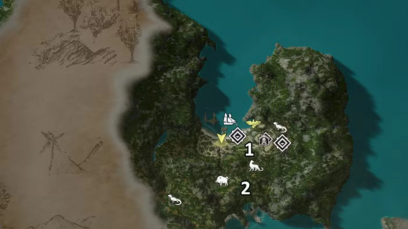 All shanty locations in Assassin's Creed Black Flag Resynced