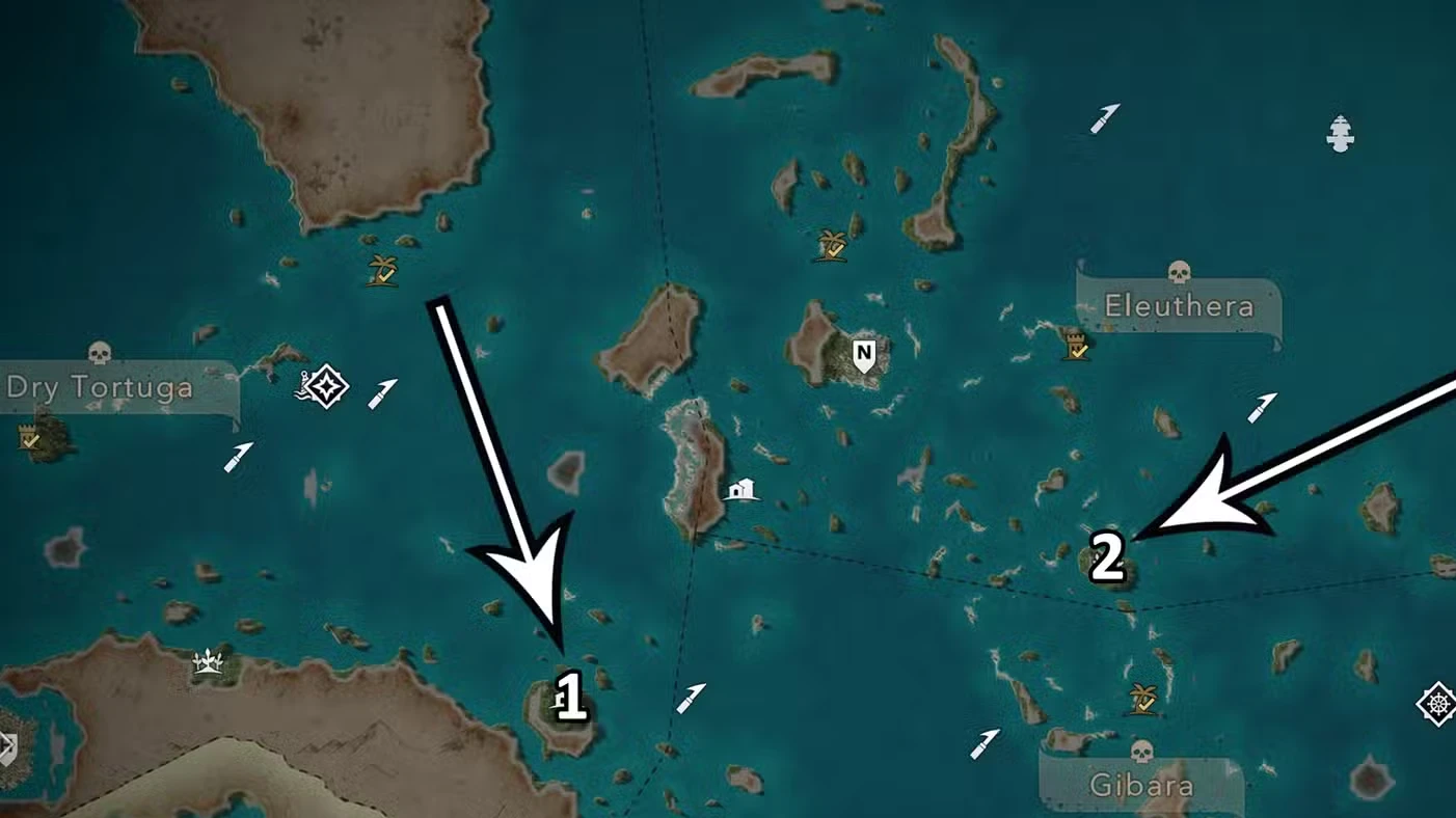 All shanty locations in Assassin's Creed Black Flag Resynced