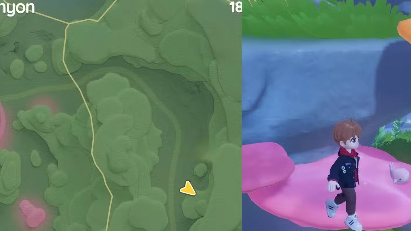 Onde encontrar a Baleia Splash de hoje em Heartopia