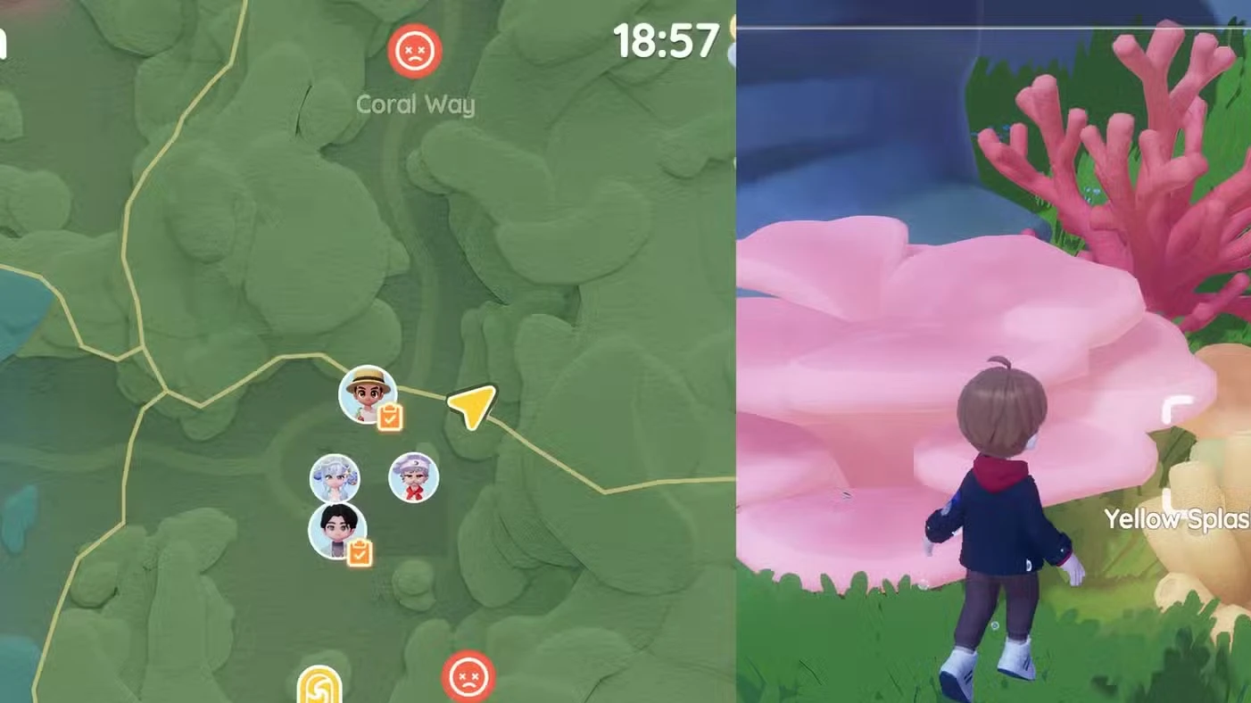 Onde encontrar a Baleia Splash de hoje em Heartopia
