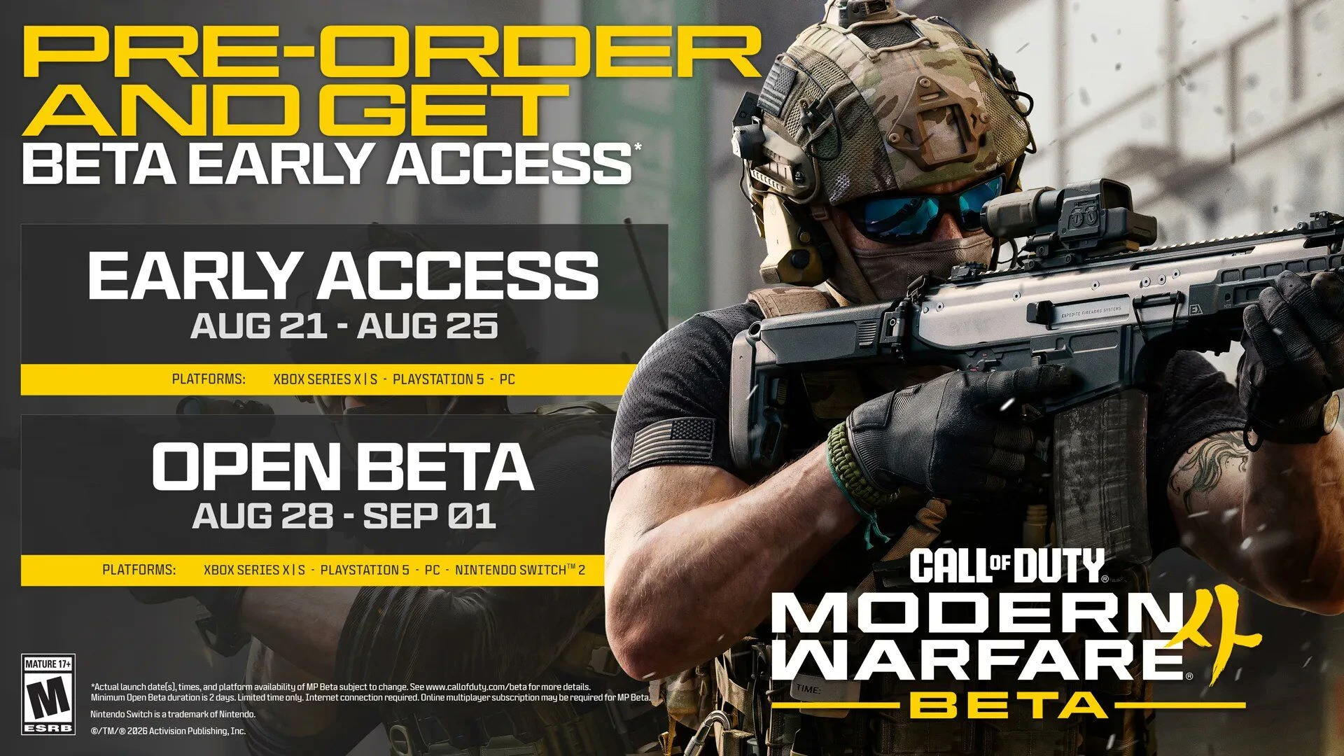 Beta de Modern Warfare 4 terá acesso antecipado para pré-vendas em 21 de agosto
