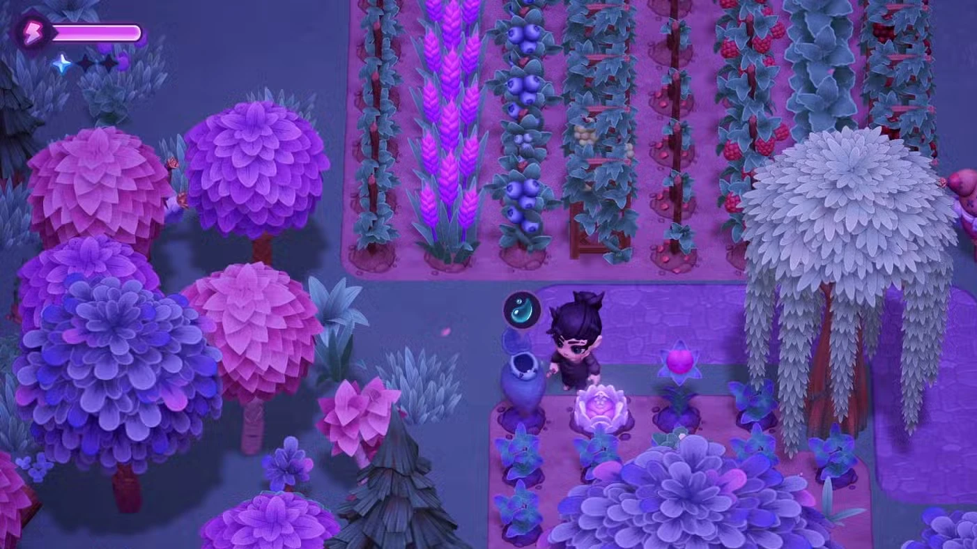 Como colher plantas Drikker em Moonlight Peaks