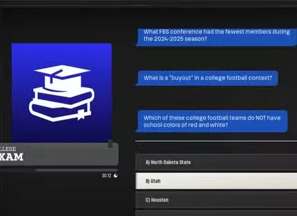 College Football 27 RTG Quiz Cheat Sheet