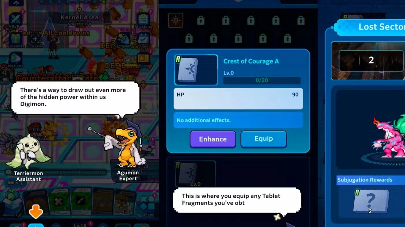 Como farmar Crests em Digimon UP e liberar mais espaços no Crest System