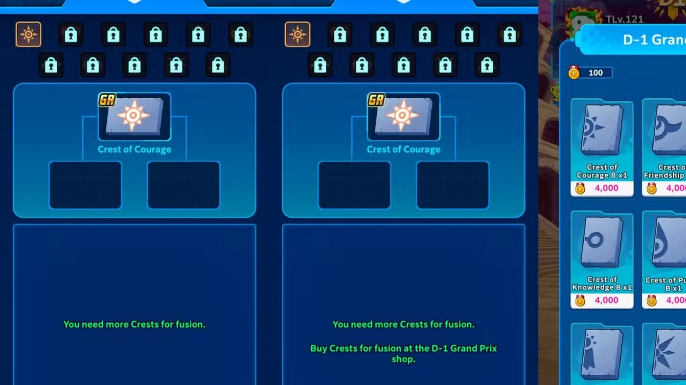 Como farmar Crests em Digimon UP e liberar mais espaços no Crest System