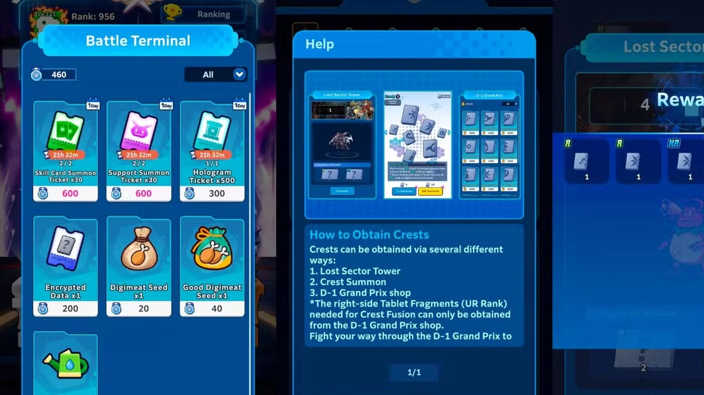 Como farmar Crests em Digimon UP e liberar mais espaços no Crest System