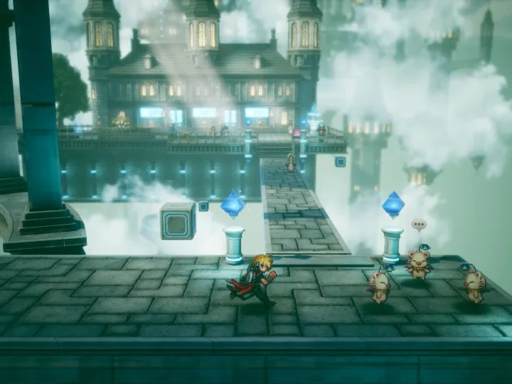 Equipe de Final Fantasy Resonance ajustou câmera para preservar o visual HD-2D