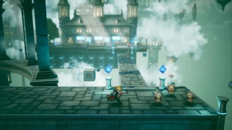 Equipe de Final Fantasy Resonance ajustou câmera para preservar o visual HD-2D