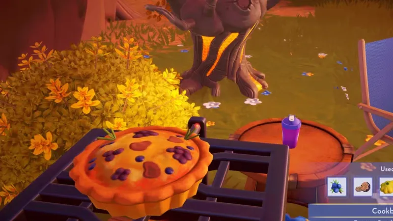 Preparando Foresty Quiche em Disney Dreamlight Valley