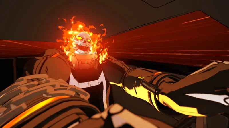 Ghost Rider mostra ataques flamejantes e a Vengeance Gauge em Marvel Tōkon