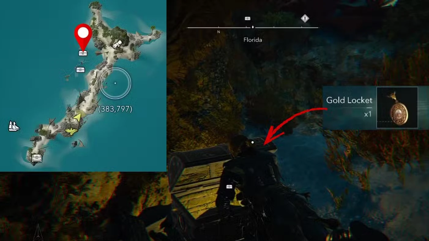 Gold Locket Quest Guide in AC Black Flag Resynced