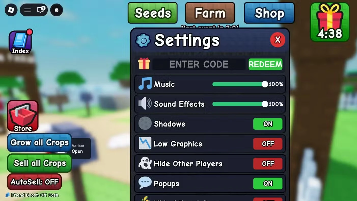 Códigos de Grow It RNG: recompensas grátis e como resgatar