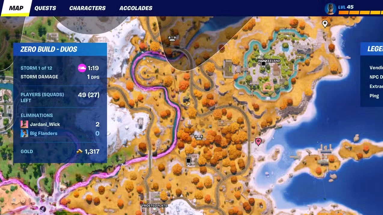 Mapa e serviços de todos os NPCs do Hot Bat Summer em Fortnite