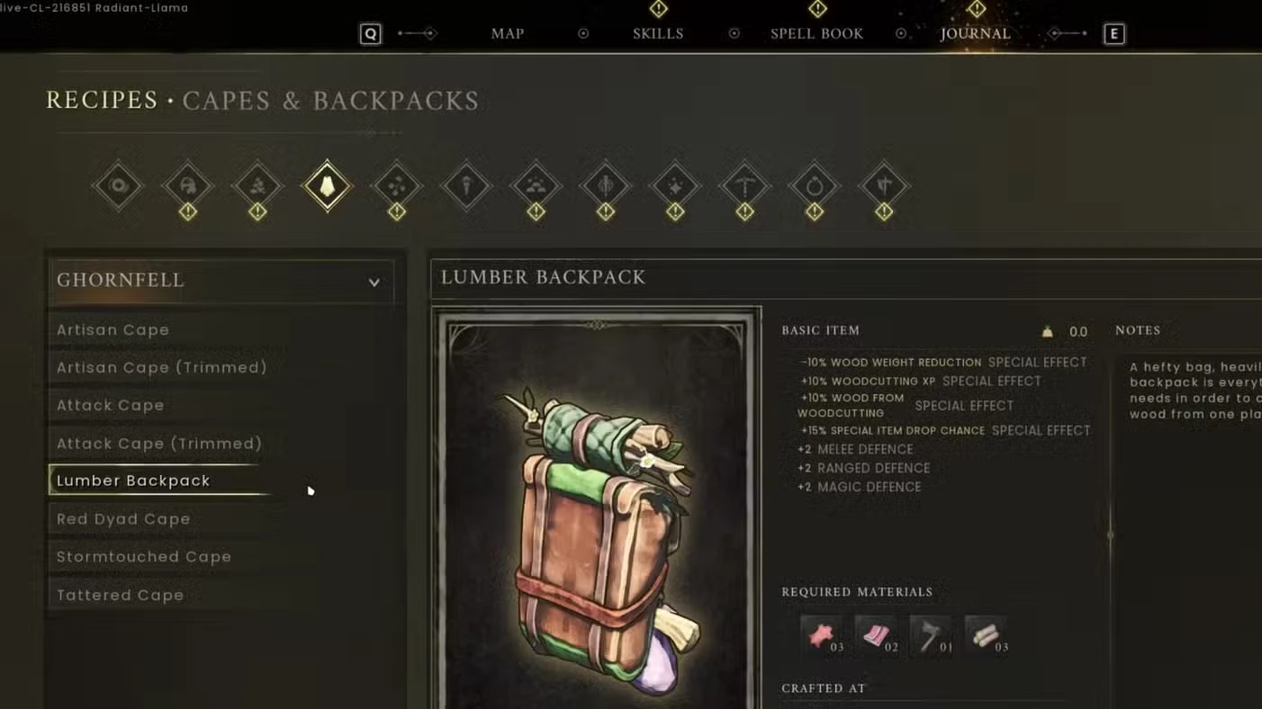 How to Get Lumber Backpack in RuneScape Dragonwilds