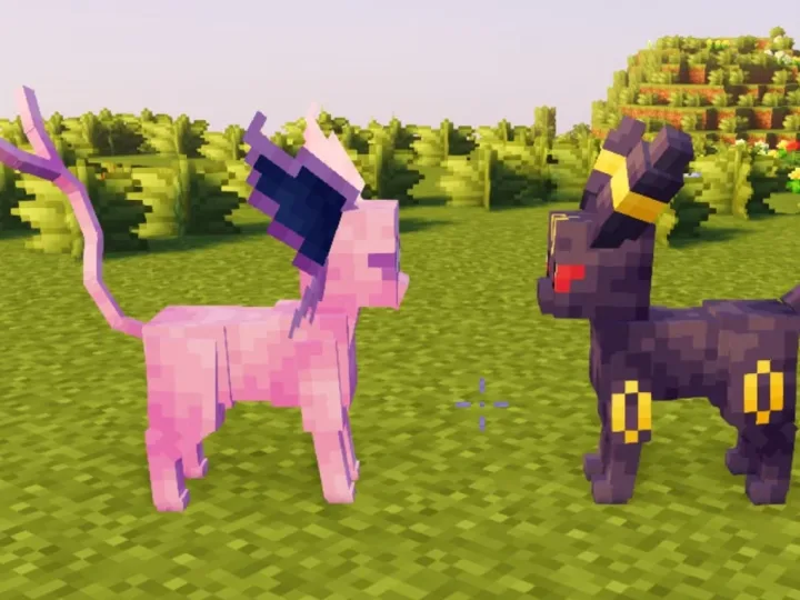 Onde achar e evoluir Umbreon e Espeon no Cobblemon