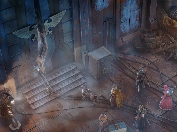 Abrindo o cofre em Recolliger’s Plot, em Rogue Trader