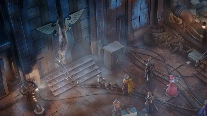 Abrindo o cofre em Recolliger’s Plot, em Rogue Trader