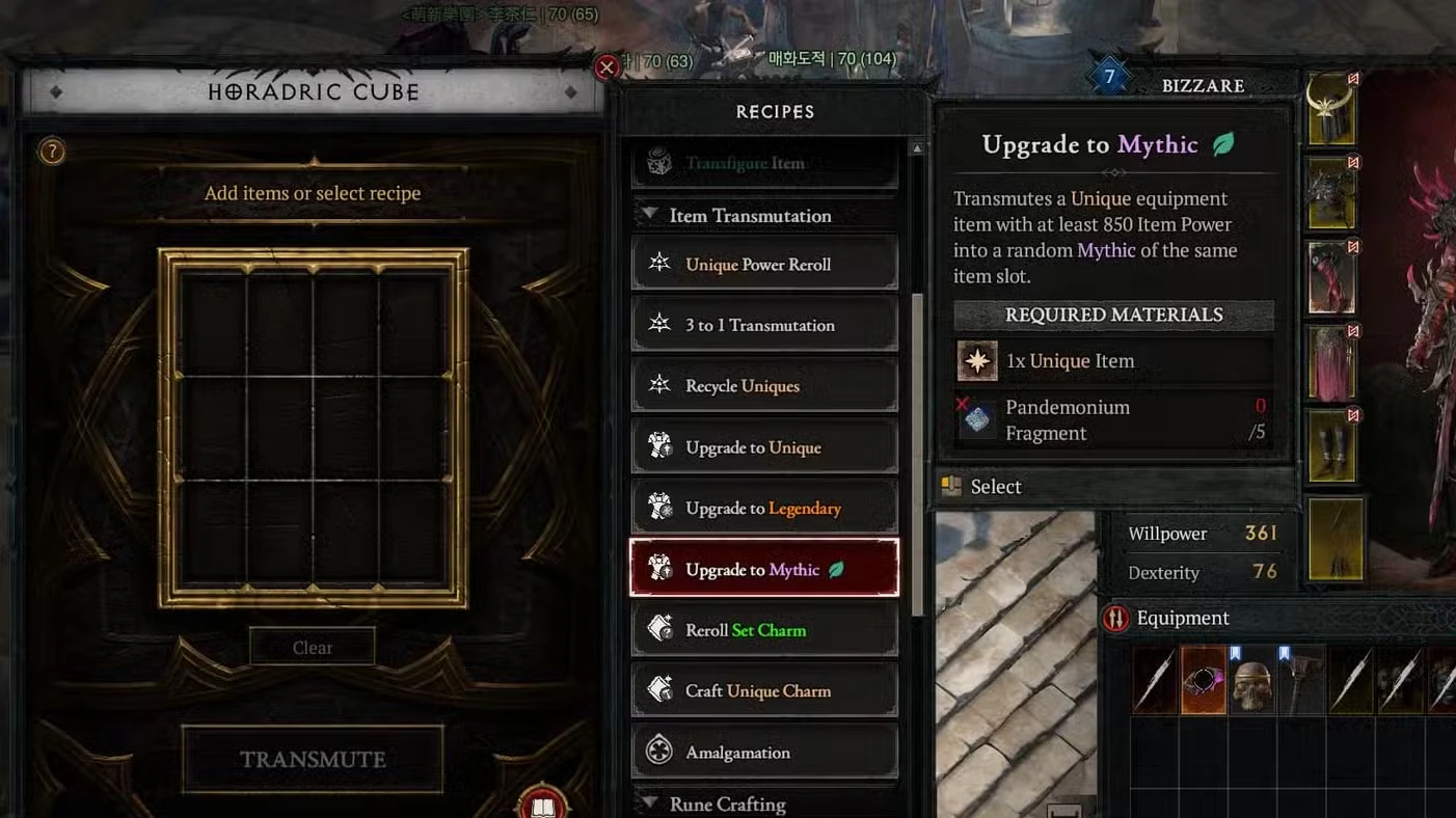 How to Upgrade Uniques to Mythics in Diablo 4