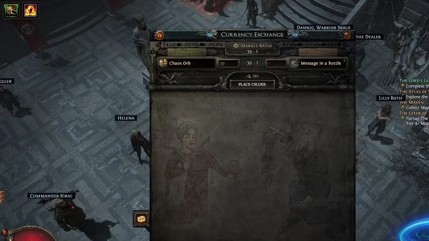 Message in a Bottle em Path of Exile: onde encontrar e quando vale vender