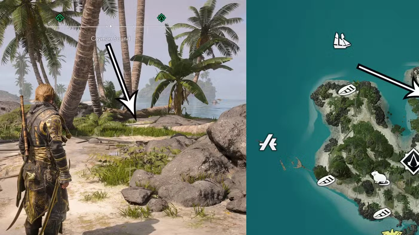 Treasure maps and buried treasure locations in Assassin's Creed Black Flag Resynced